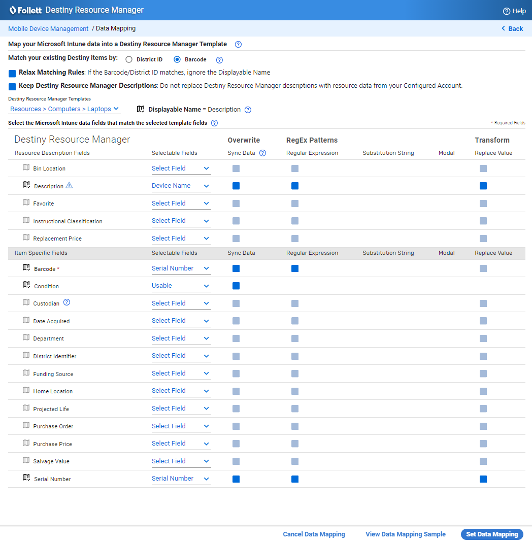 Intune Data Mapping 